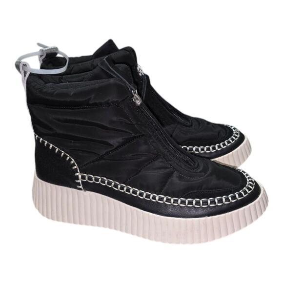 Dolce Vita Womens Devlin Sneaker Puffer High Top Platform Nylon Black Zip Size 9 - Picture 6 of 10